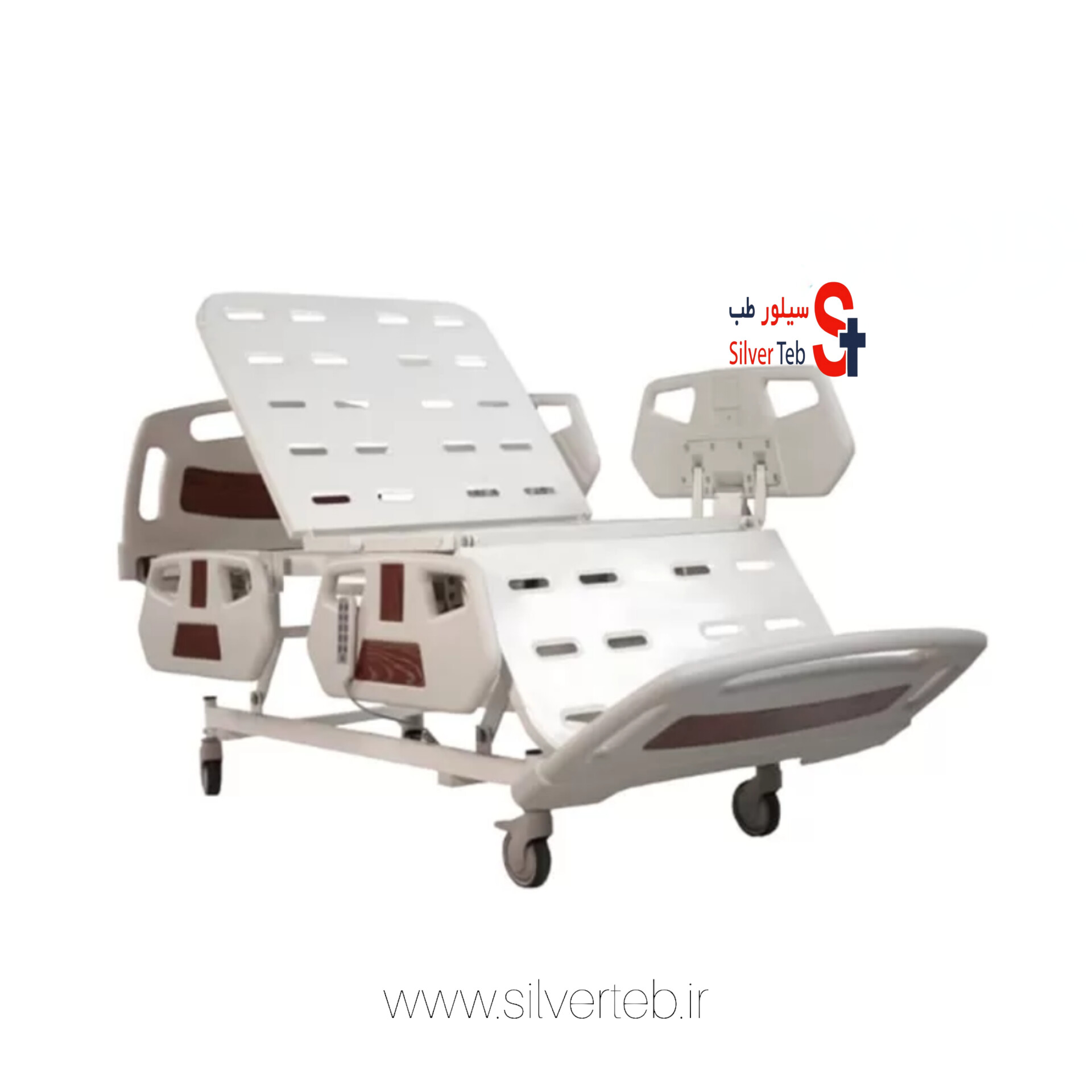تخت بیمارستانی برقی چهار شکن با قابلیت صندلی شو و تنظیم ارتفاع - تصویر 3
