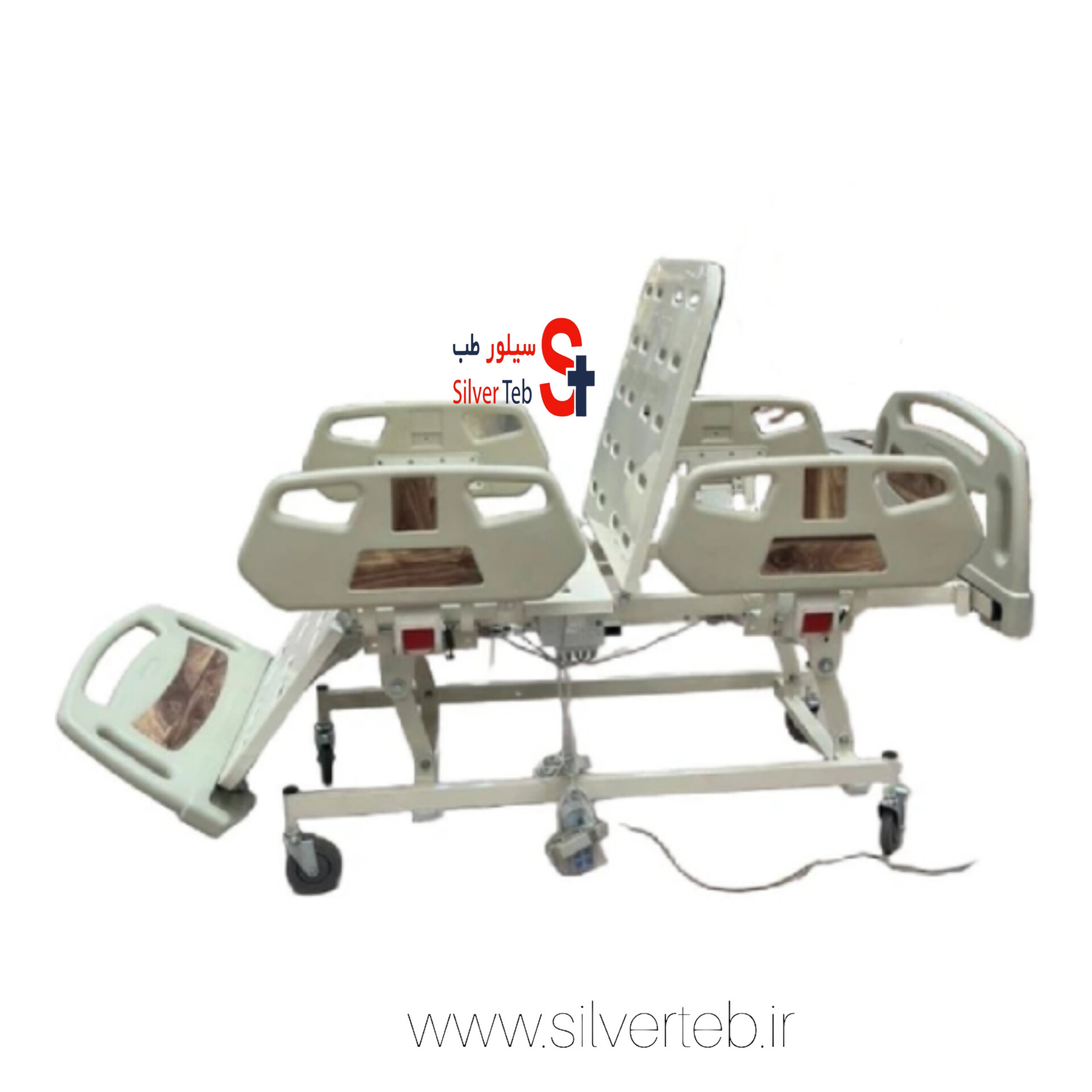 تخت بیمارستانی برقی چهار شکن با قابلیت صندلی شو و تنظیم ارتفاع - تصویر 5