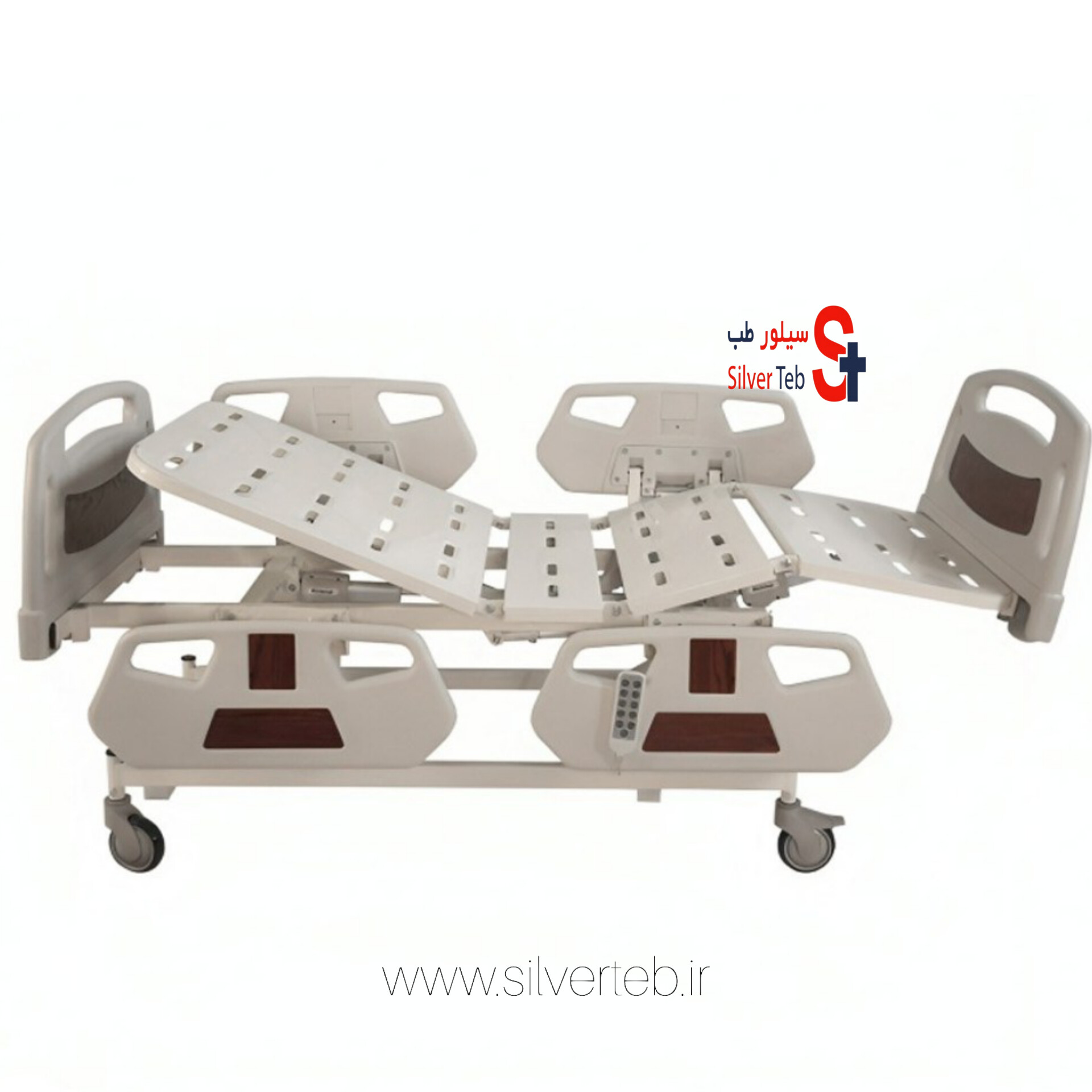 تخت بیمارستانی برقی چهار شکن با قابلیت صندلی شو و تنظیم ارتفاع - تصویر 2