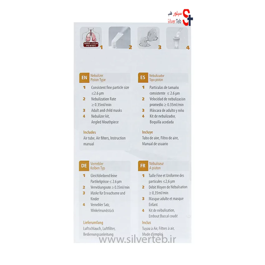 نبولایزر رزمکس مدل NE100 پیستونی - تصویر 10